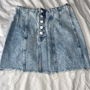 Denim grlfrnd skirt from revolve